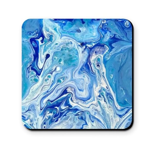 NWT Artisan Coaster Set - "The Blue Depths" (4) - Picture 5 of 5